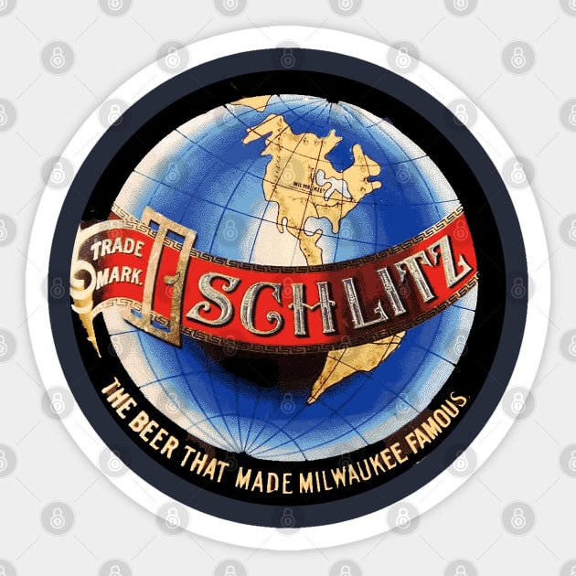 Schlitz Beer Sticker by Midcenturydave